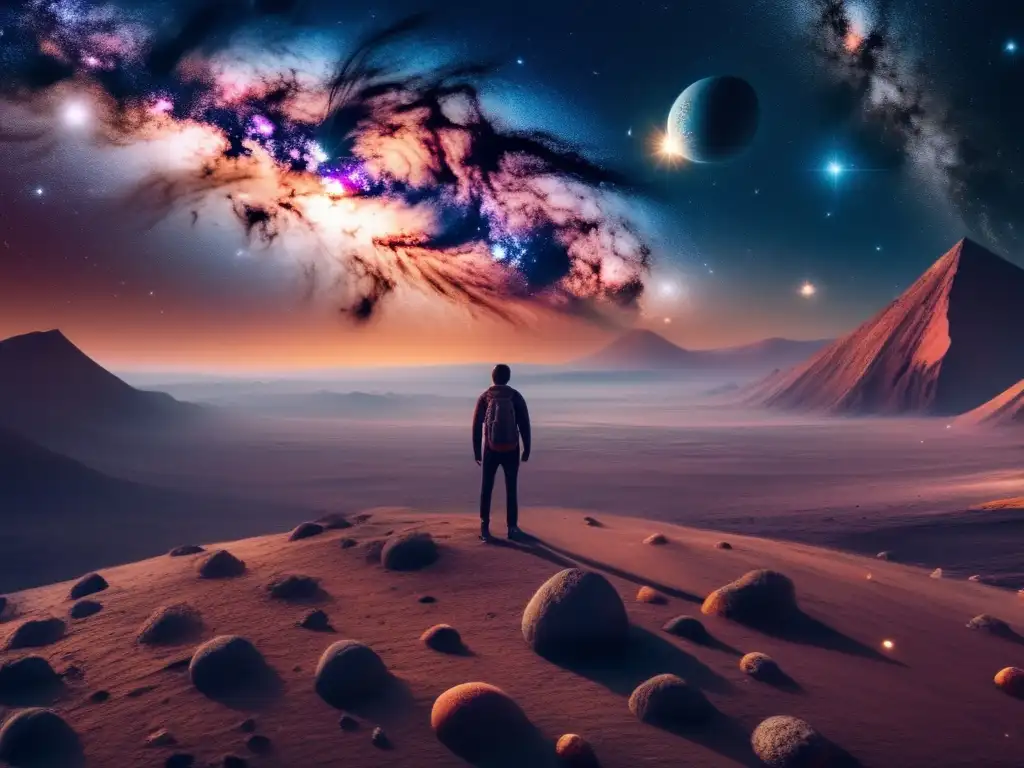 Paisaje cósmico con estrellas, galaxias y nebulosas infinitas
