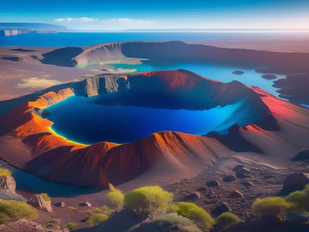 Paisaje extraterrestre con meteorito Paisaje extraterrestre con meteorito: Meteoritos vida otros planetas