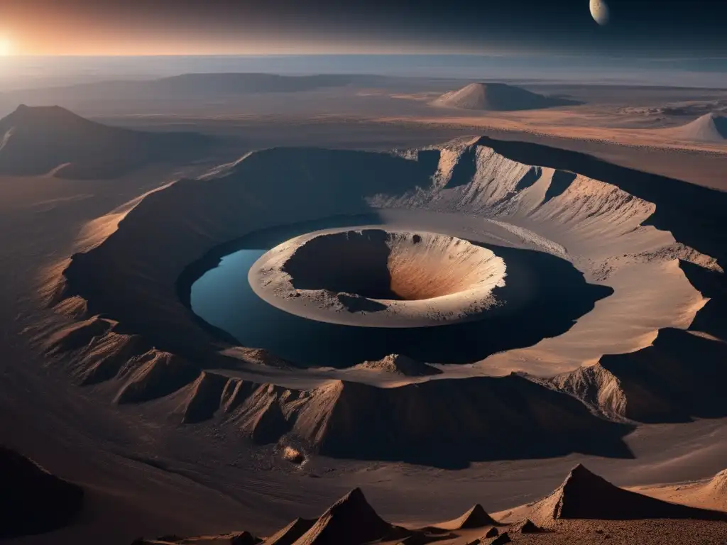 Majestuoso paisaje lunar con cráteres Paisaje lunar de cráteres: influencia en cultura y mitología