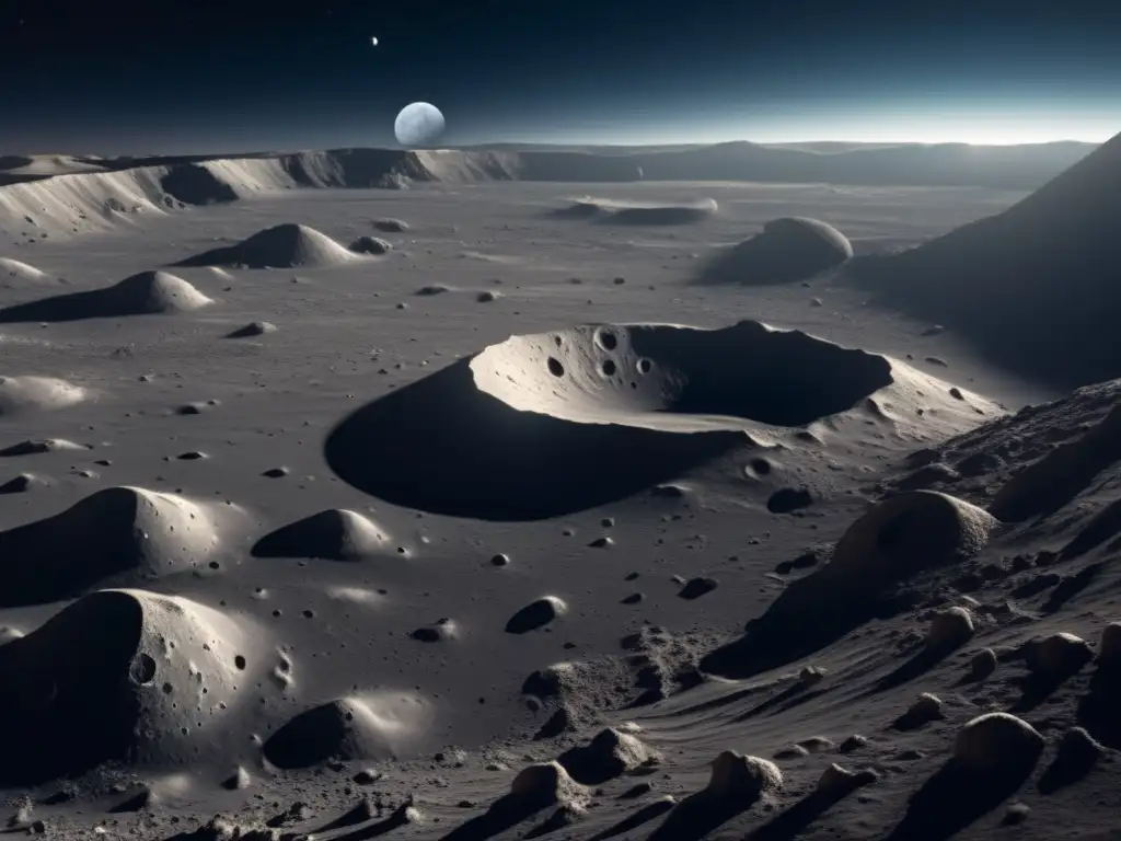 Paisaje lunar detallado y desolado Paisaje lunar con cráteres: influencia en cultura y mitología