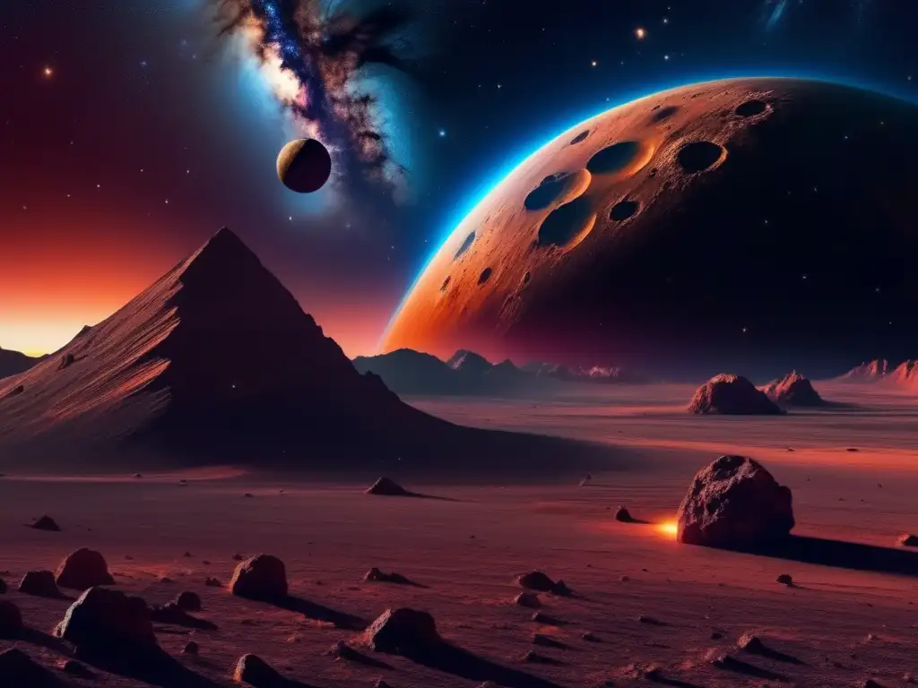 Películas sobre asteroides y psicología: Atrapa la belleza y poder de los asteroides en esta imagen 8k detallada del espacio con nebulosa vibrante