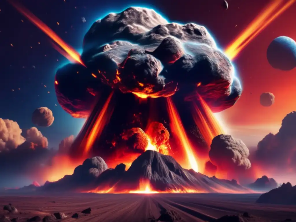 Asteroide masivo amenazante hacia la Tierra Peligro de asteroides en la Tierra: impacto masivo y devastador