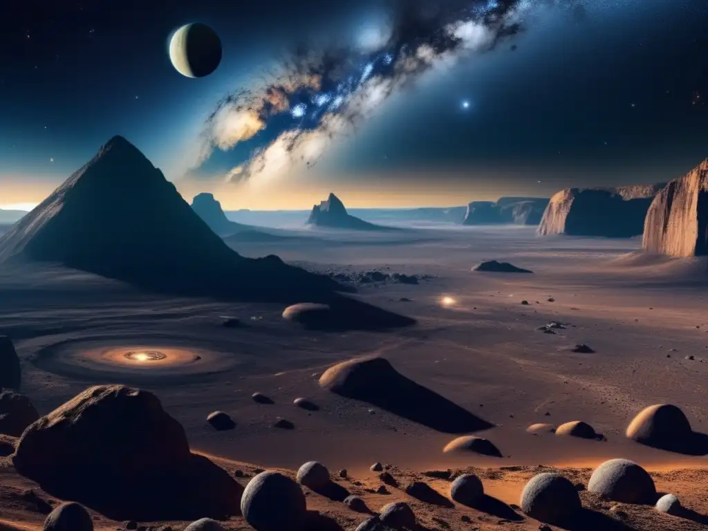 Formación de planetas en cinturón de asteroides Formación de planetas con asteroides en la vasta expanse cósmica
