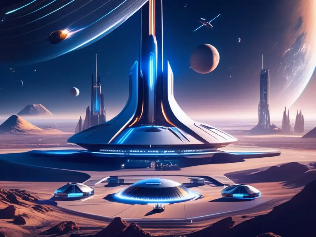 Potencial económico de los asteroides: Un futurista espacioporto en un asteroide