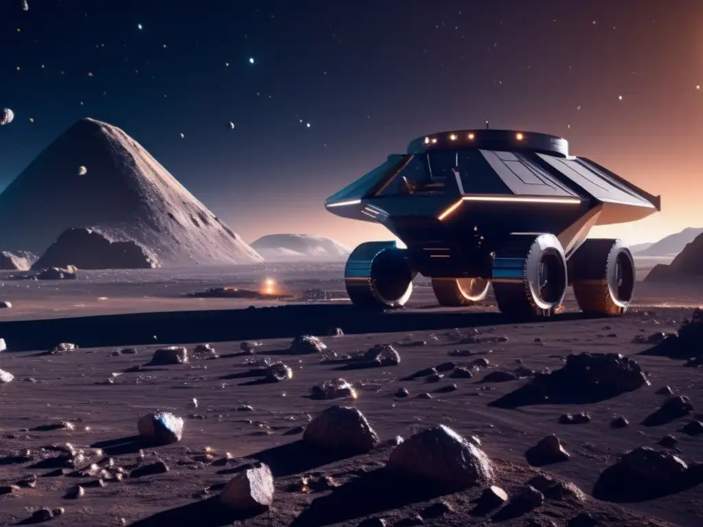 Futuro de la minería espacial Potencial económico de los asteroides en una mina espacial futurista con tecnología avanzada