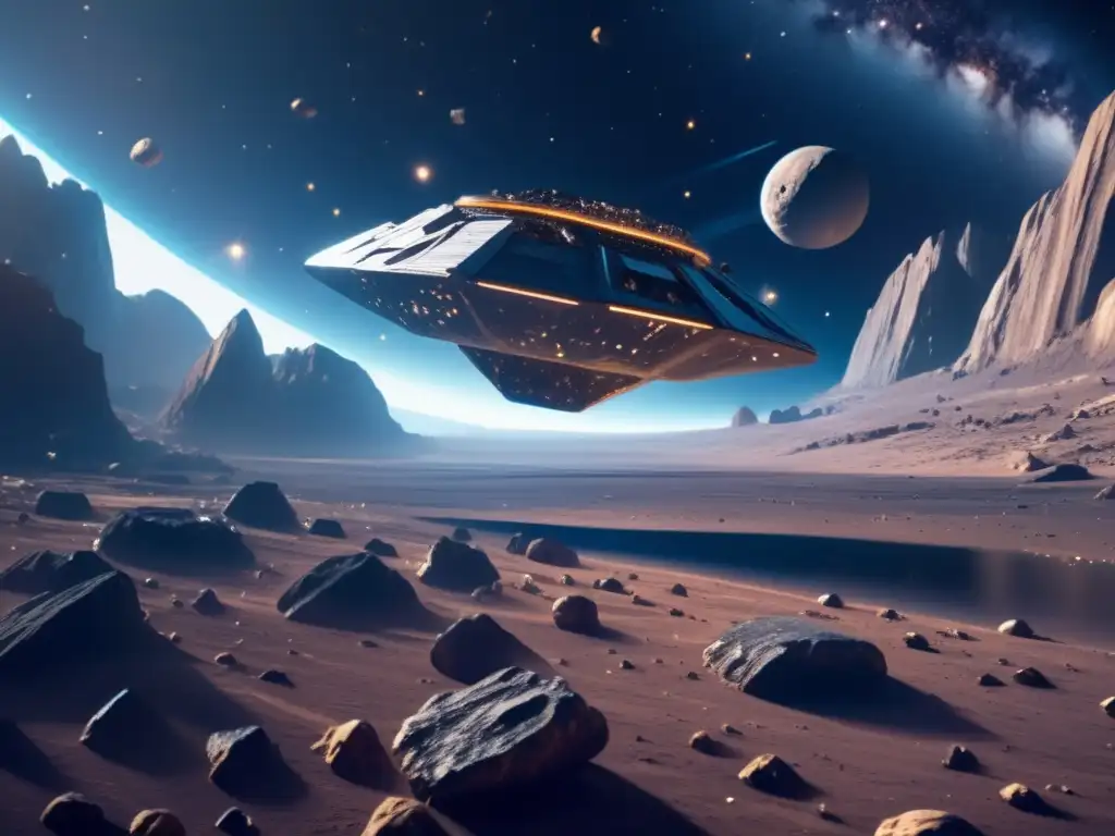 Asteroide minero en el espacio Potencial económico asteroides silicato era espacial