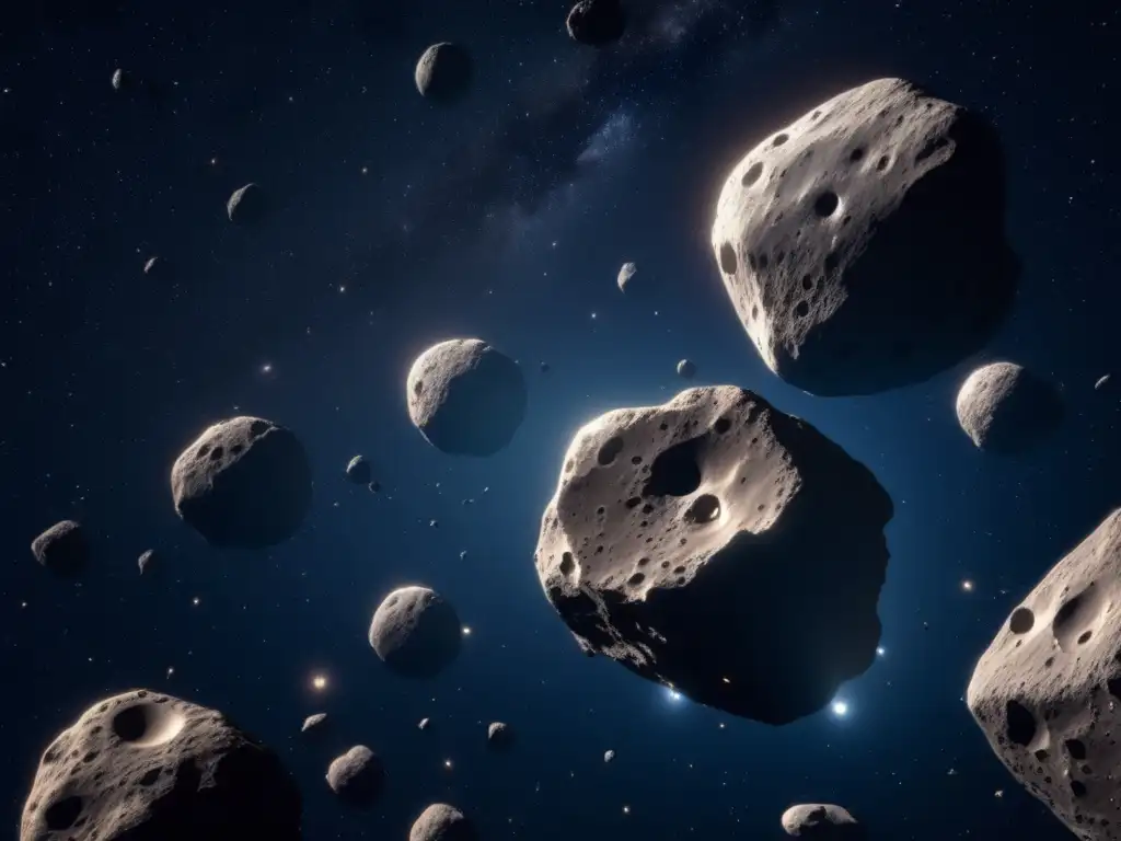 Campo de asteroides en el espacio Potencial minero asteroides menores en el espacio