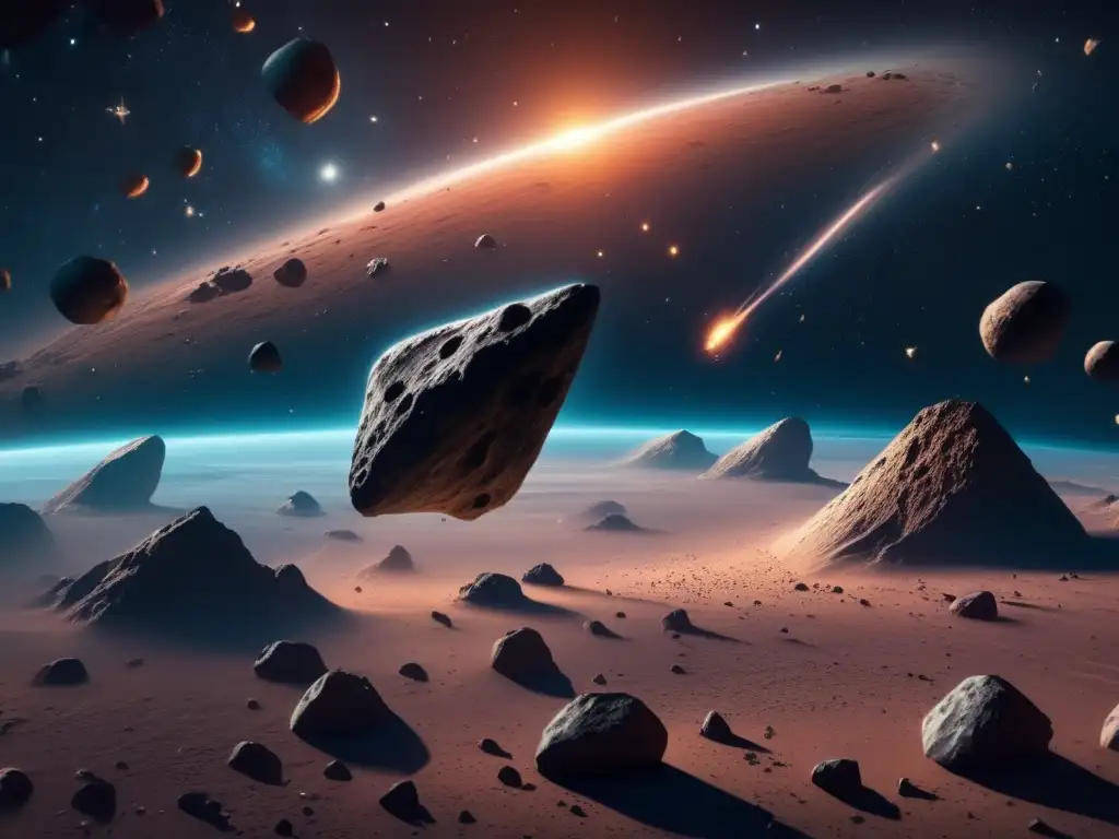 Impresionante imagen 8k del espacio Predicciones retorno asteroides famosos en impresionante imagen 8k detallada del espacio