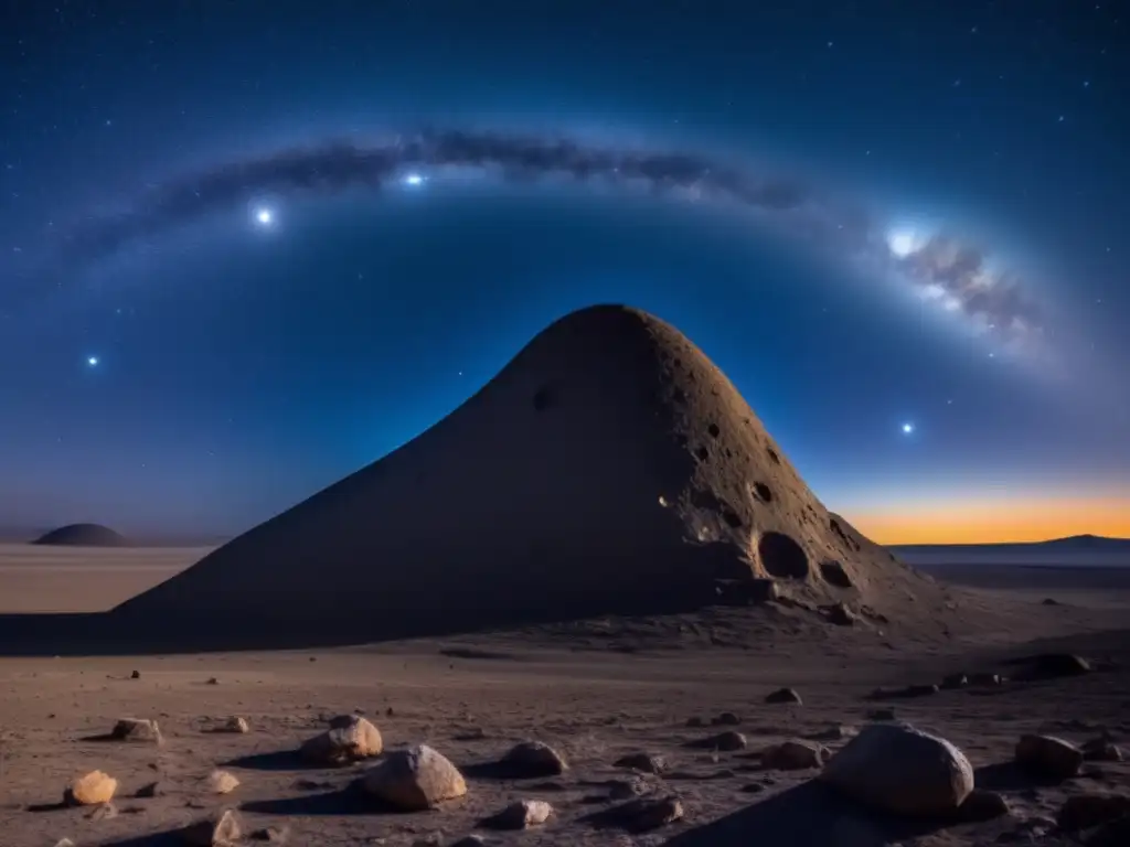 Vista impresionante del asteroide Apophis y científicos preparándose Preparativos para encuentro con Apophis: vista de asteroides, científicos analizando y estrategizando en el espacio