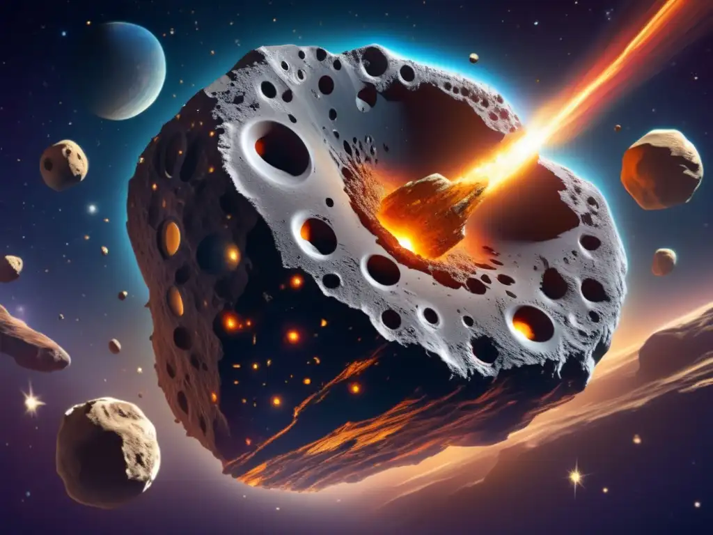 Proceso de terraformación de asteroides: científicos y maquinaria avanzada transforman un asteroide en un entorno habitable