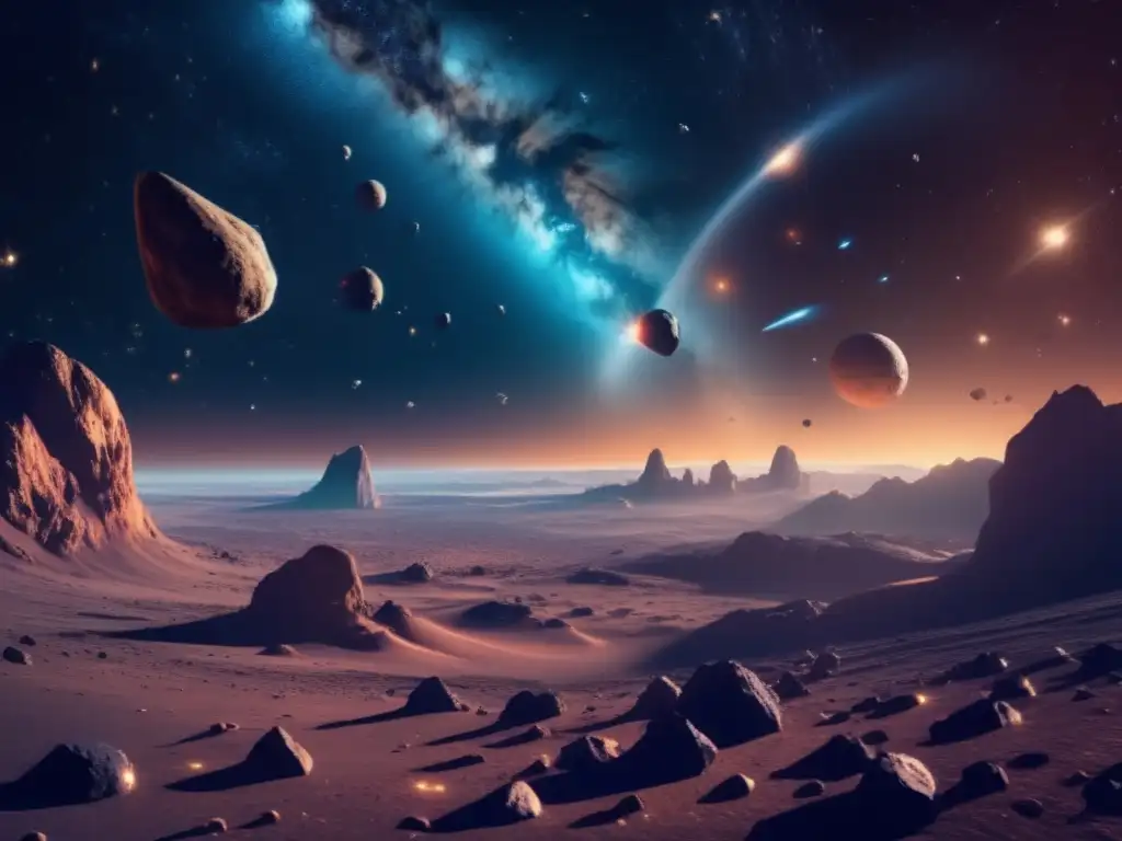 Propiedad de recursos espaciales: escena cinematográfica impactante en el espacio