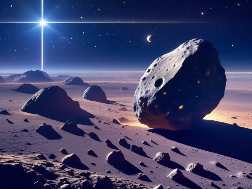 Espacio estelar, asteroide en órbita Radiación solar altera trayectorias asteroides en el espacio