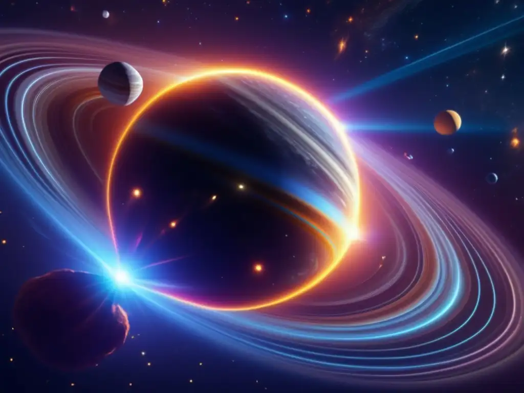 Resonancias en órbitas asteroides: Danza celestial fascinante, detalles ultradetallados en imagen 8k