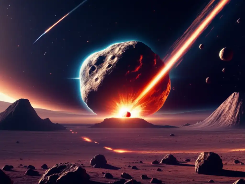 Riesgos de asteroides Centauros: evaluación en imagen de espacio con asteroide Centaurclass acercándose a la Tierra
