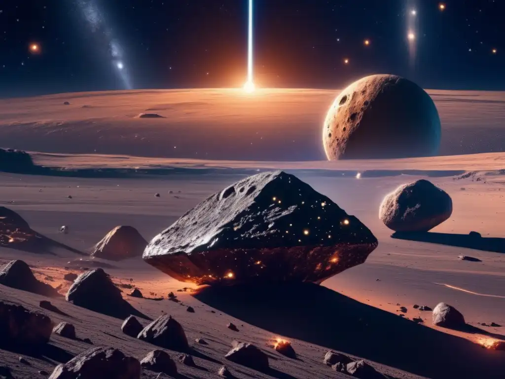 Riesgos y beneficios de los asteroides: imagen impactante de mineros robóticos extrayendo recursos