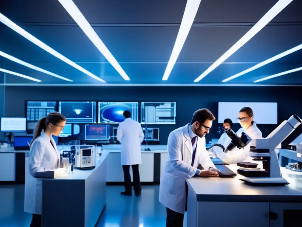 Secretos asteroides espectroscopía avanzada, científicos en laboratorio moderno