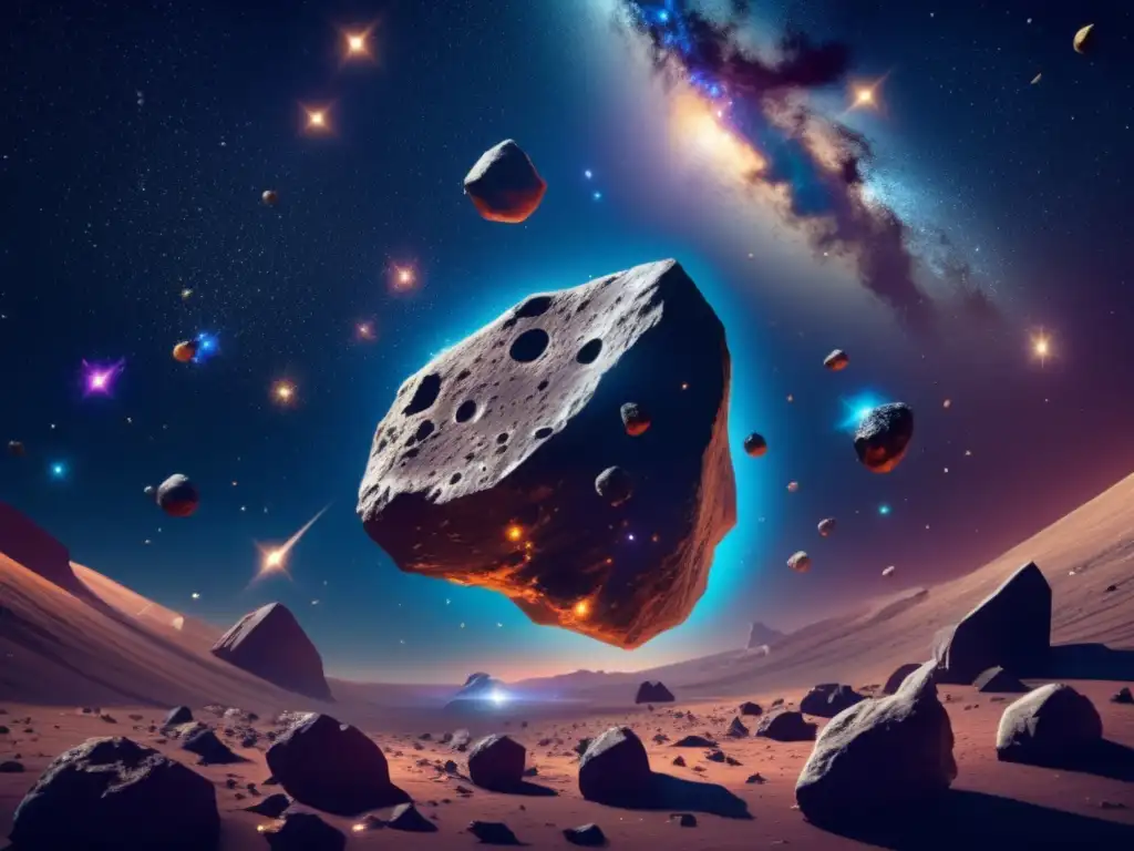 Asteroides suspendidos en la oscuridad estelar Explorando los secretos de los asteroides en el cosmos