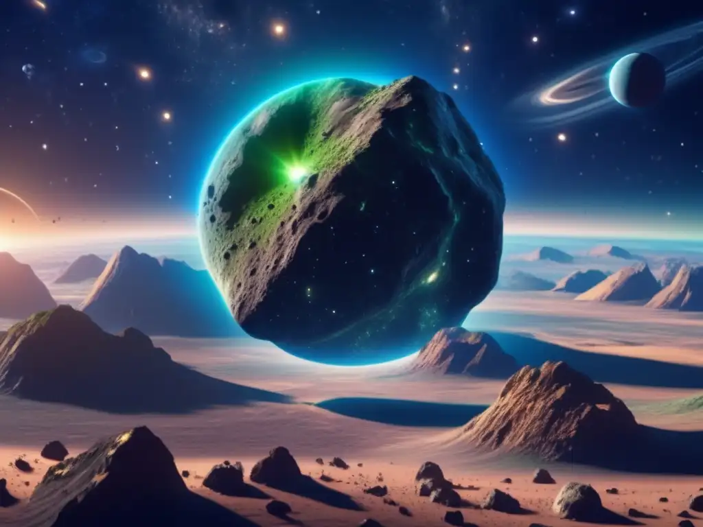 Simulador de defensa contra asteroides - Asteroide masivo acercándose a la Tierra con detalles impactantes