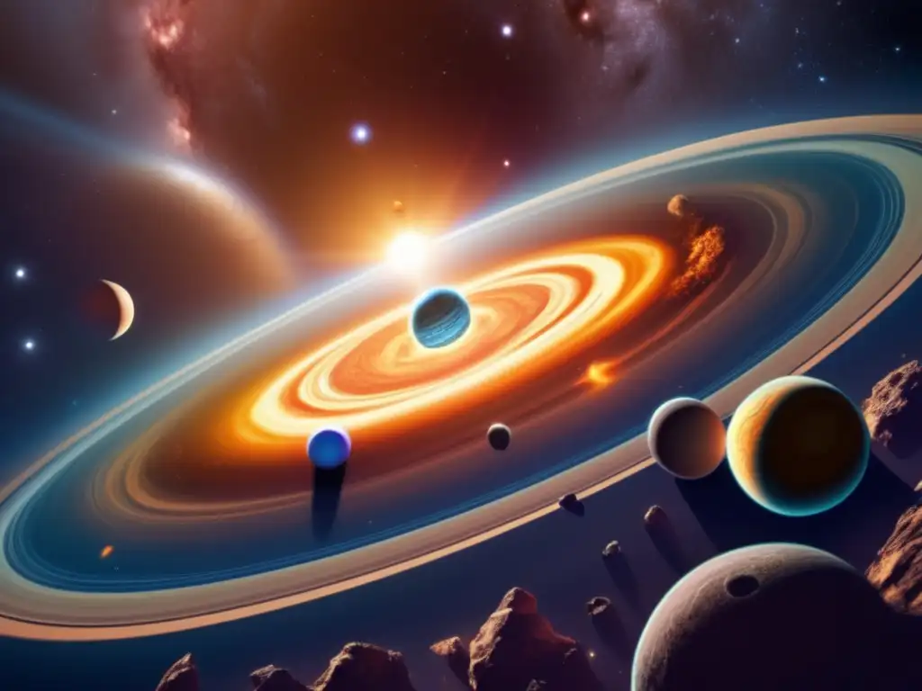 Formación del sistema solar y asteroides - Defensa planetaria contra asteroides en un impresionante y dinámico escenario cósmico