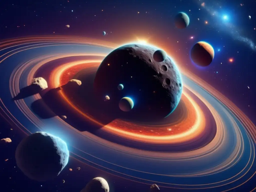 Espectacular baile gravitatorio de asteroides Investigación de sistemas de asteroides múltiples en el espacio