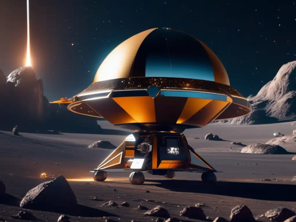 Sonda espacial extrae recursos de asteroide M Sonda espacial en asteroide M, extrae oro cósmico