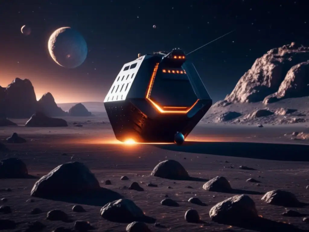 Exploración fascinante de asteroides Sonda espacial futurista y asteroide: desafíos y oportunidades en financiamiento