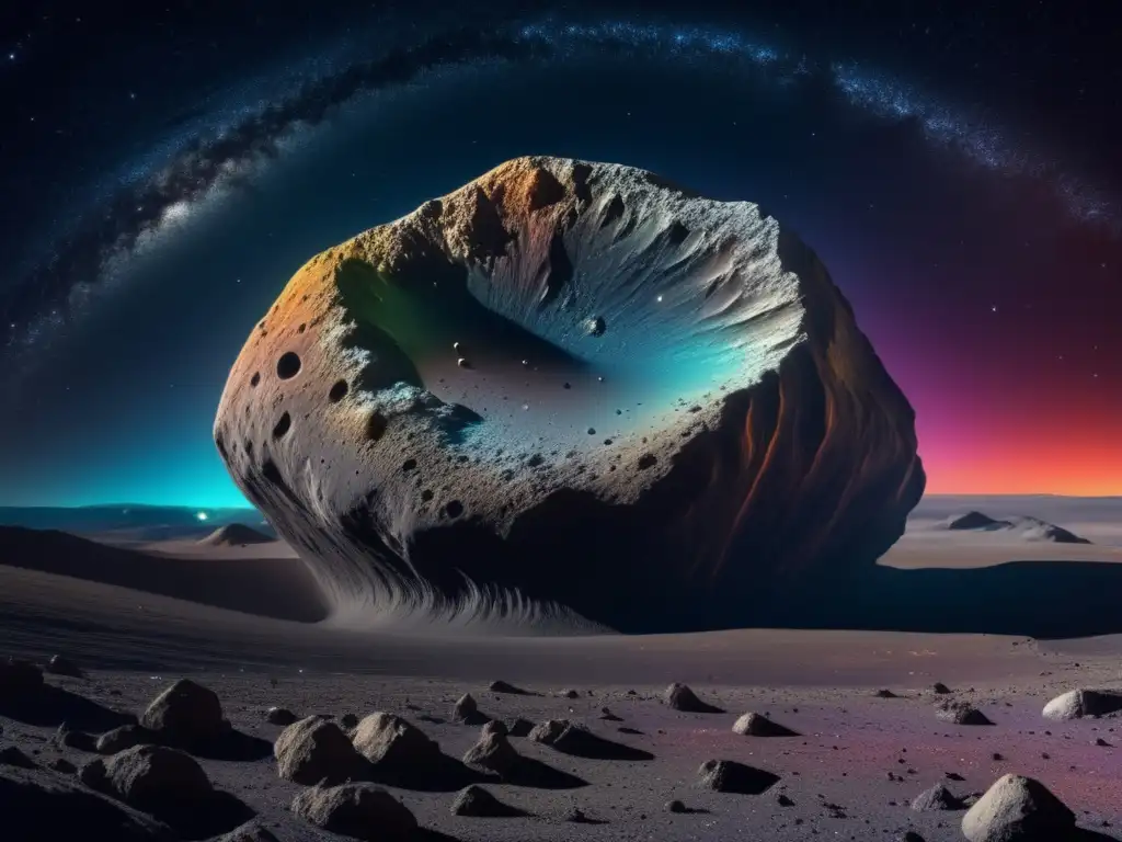 Espectacular superficie de asteroide S Superficie detallada del asteroide S: Silicatos espaciales y su importancia