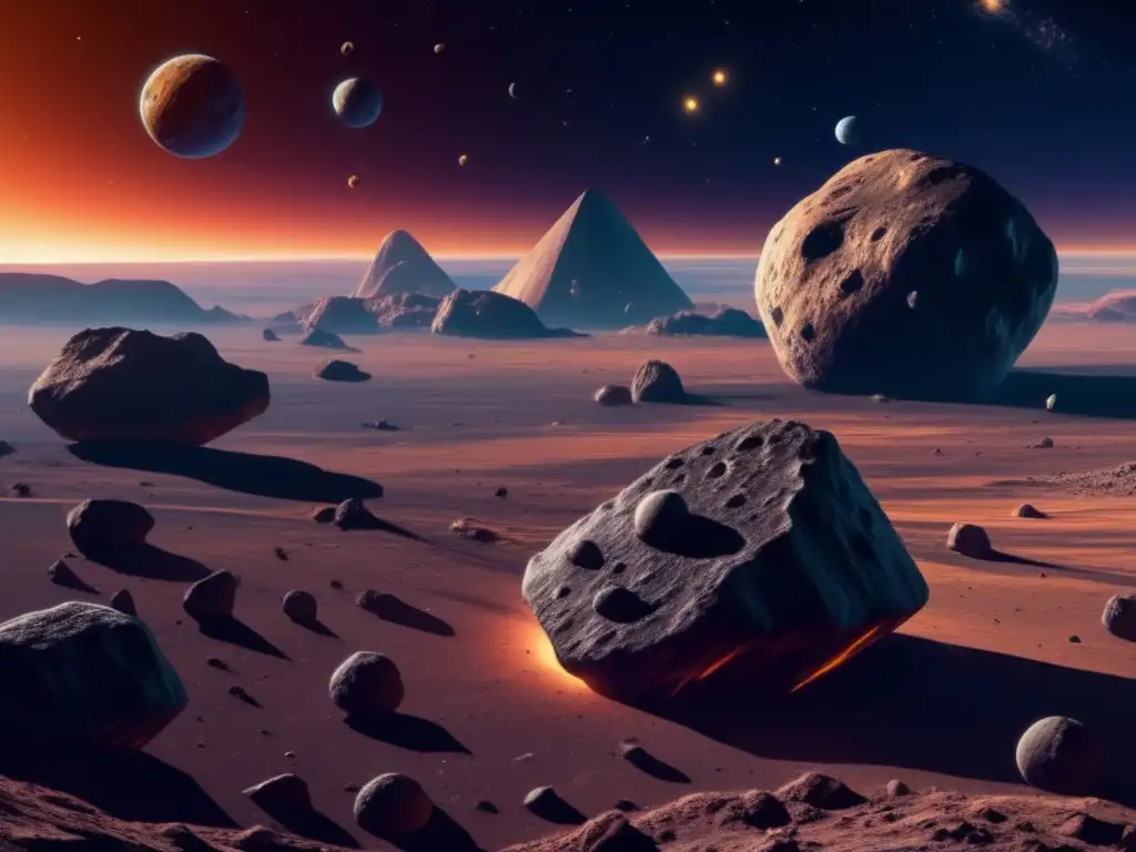 Asteroidas gigantes flotando en espacio Taxonomía de asteroides: Formas y tamaños celestiales