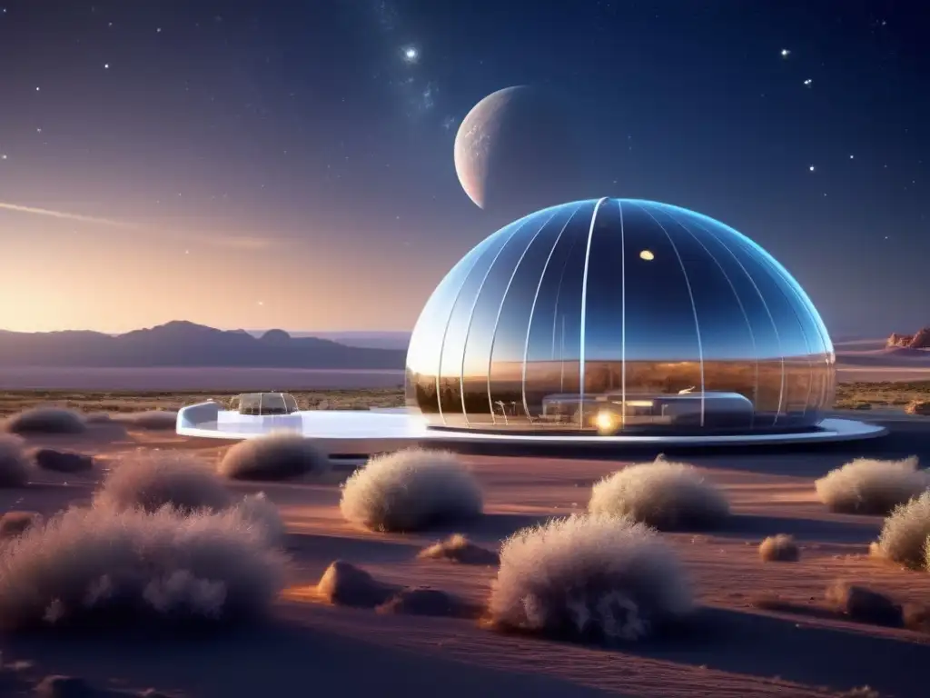 Hábitat espacial futurista integrado en el cosmos Tecnología vanguardia vida asteroides