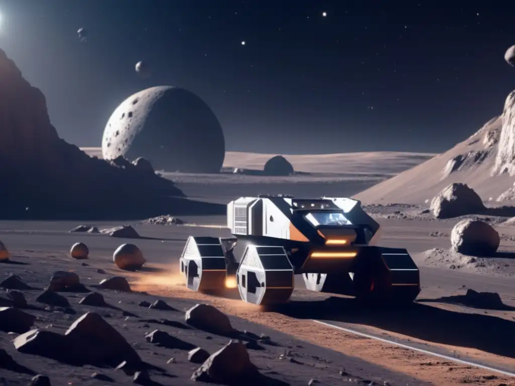 Futuro de la minería espacial - Preparación para tránsito asteroide: operación minera futurista en el espacio