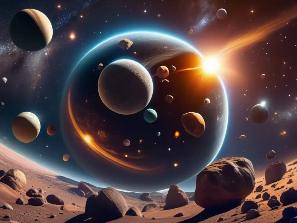 Deslumbrante imagen 8k del sistema solar Formación universo: Astero