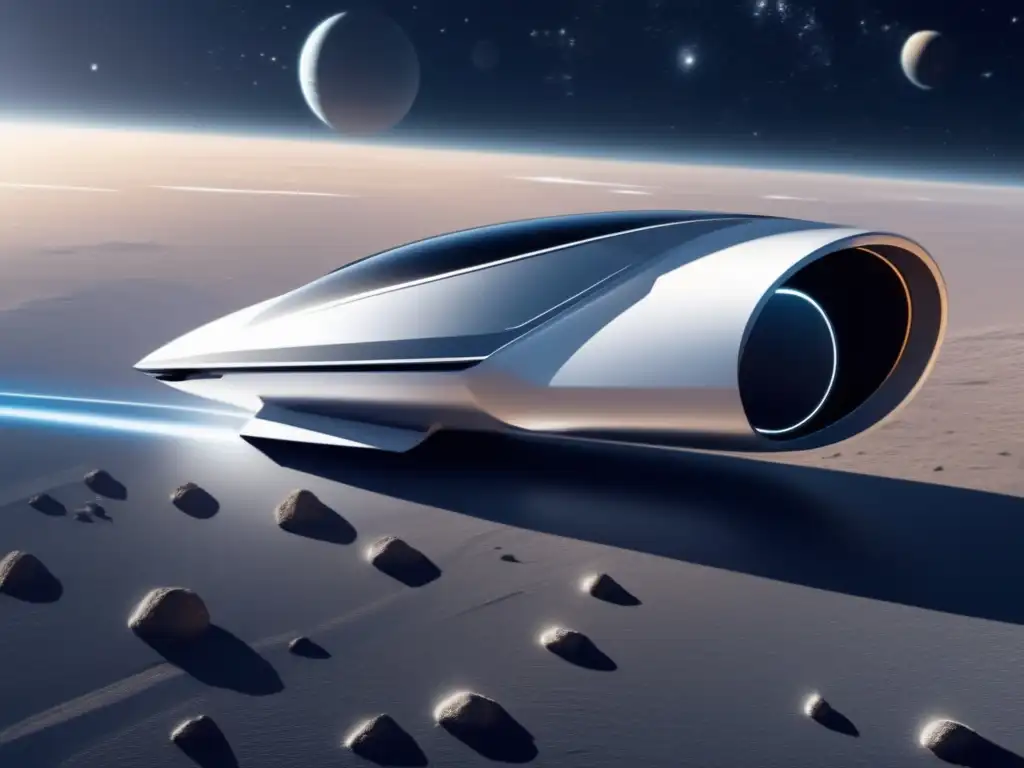 Vehículo espacial autónomo explorando el espacio Vehículo autónomo exploración espacial, tecnología avanzada, diseño moderno, conexión estable, adaptabilidad a condiciones extremas