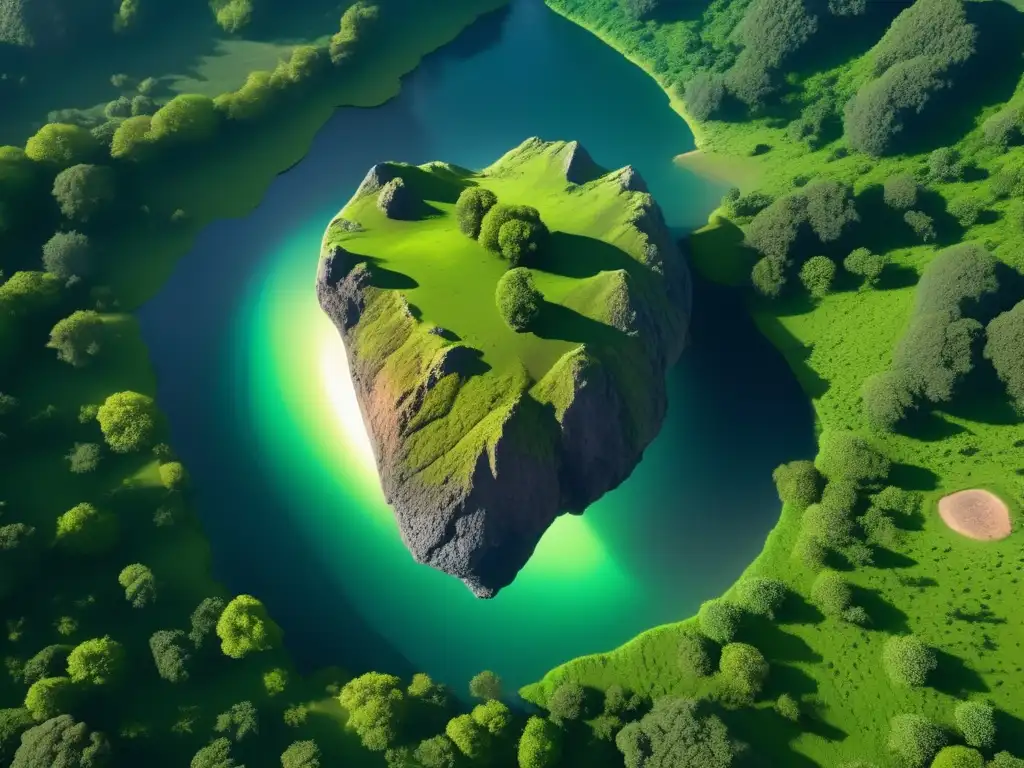 Vida humana en asteroides terraformados: vista impresionante de un paisaje exuberante y tecnológico con asombrosa escala