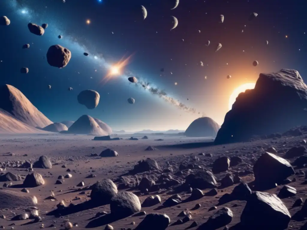 Campo de asteroides impresionante Videojuego: Caza asteroides espaciales