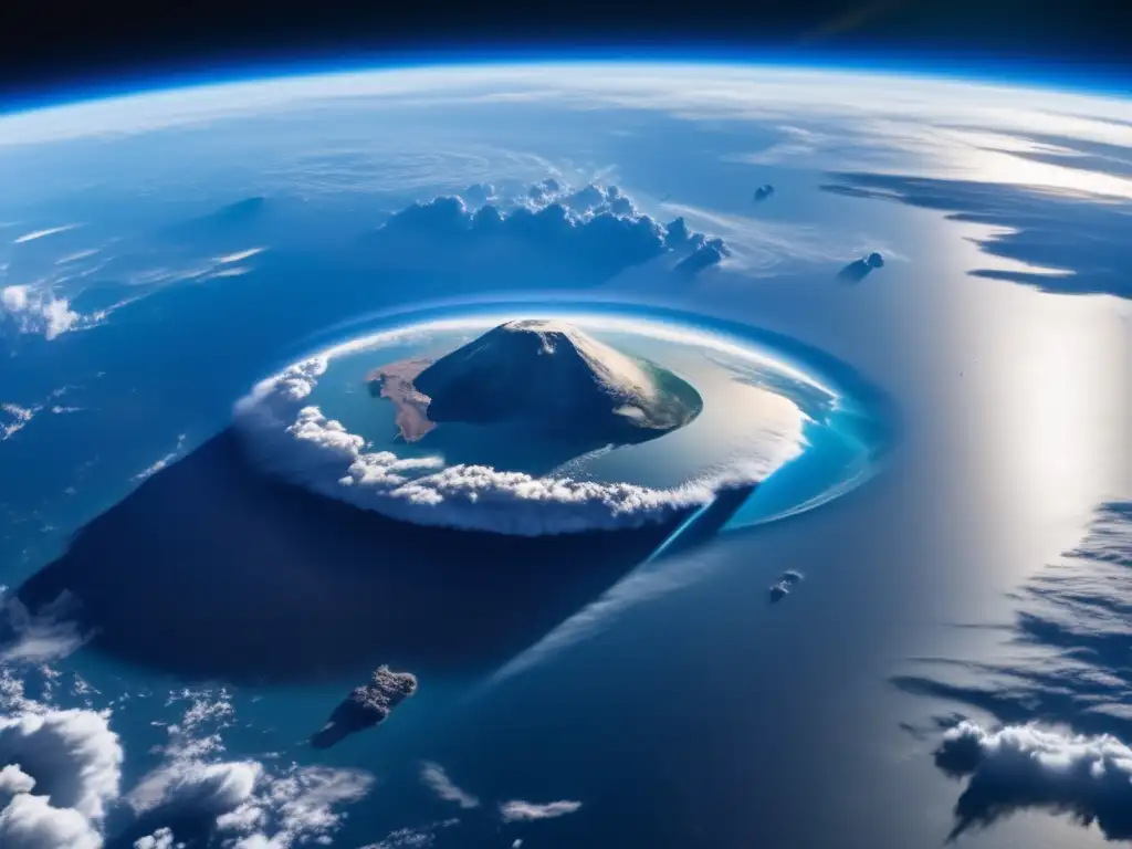 Vista panorámica de la Tierra desde el espacio Vista panorámica de la Tierra en 8K, resalta océanos azules, detalles continentales y nubes blancas